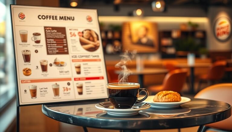 burger king coffee menu