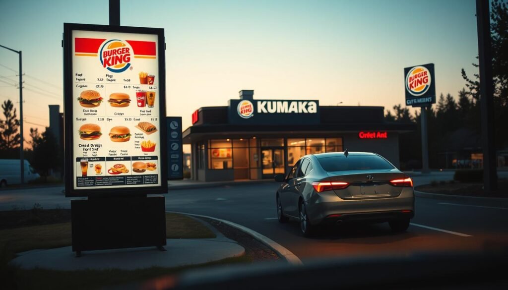 burger king drive thru menu