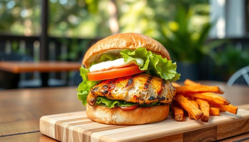 grilled chicken burger