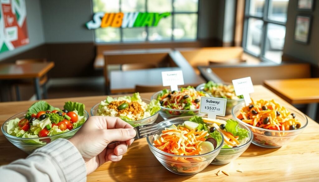 subway salad prices