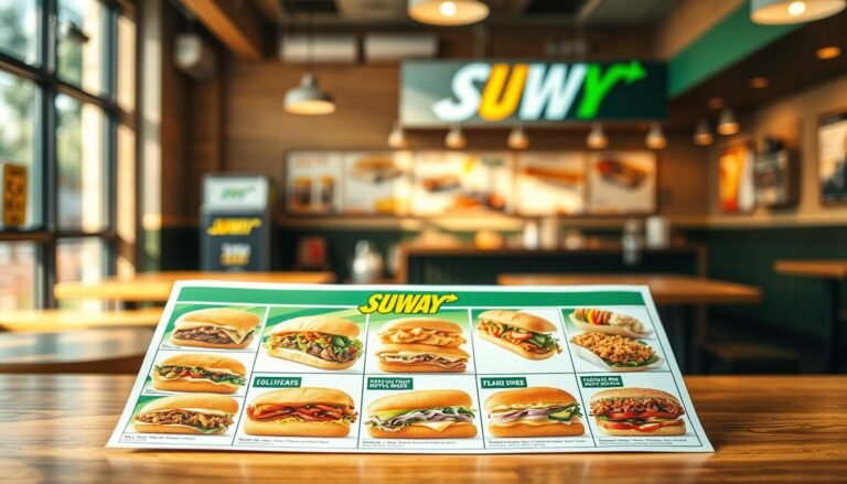 subway sandwich menu